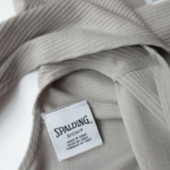 SPALDING OPAL GREY PLUNGE V-NECK SEAMLESS CROSS BACK CUT OUT BODYSUIT NWT - Picture 7 of 12